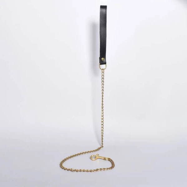 Laisse 80cm dorée - Dèmonia boutique