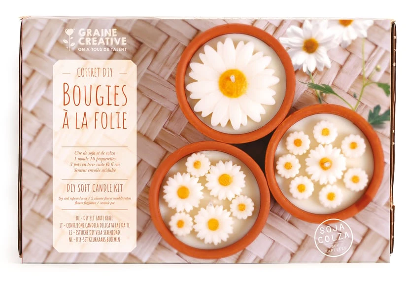 Kit de bougies DIY Graine Créative - Bougies à la folie