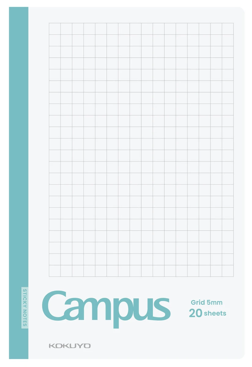 Campus Foldable Sticky Notes Large 5mm Grid Ruled 20 Sheets