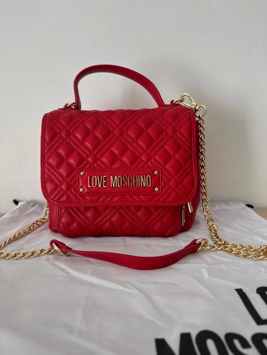 Borsa Donna a Mano Love Moschino linea Shiny Quilted colore Rosso