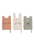 Gants de toilette Sylvester classique - Lot de 3