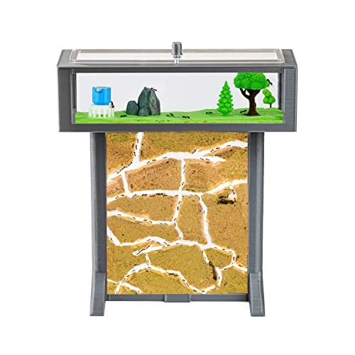 AntHouse - Fourmilière de Sable | Kit T 3D 15x15x1,5 cm | Ferme de Fourmis Gris | Fourmis Incluses