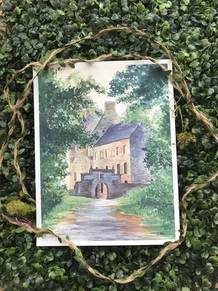 Lallybroch OUTLANDER PAINTING 8.5&quot; x 11&quot; Print Outlander Fan Art Print