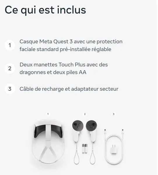 Casque VR Oculus 3