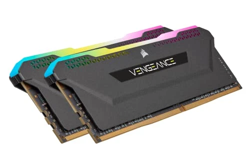 Corsair Vengeance RGB Pro SL 64 Go (2x32 Go) DDR4 3200MHz C16 (10 LED RVB Ultra-Lumineuses, Prise en Charge Intel XMP 2.0, Intel Z390, série AMD 300/400, Compatible AMD X570) Mémoire de Bureau - Noir