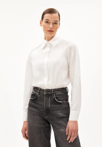 Chemise en coton bio | blanc "louilaa - white" Armedangels