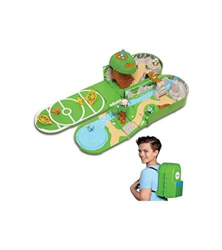 Bandai - Pokémon - Sac à Dos du dresseur Pokémon - Univers dans Un Sac avec Mini-Jeux - Sac Accessoire Qui se transforme en Arène - Figurine Pikachu Incluse - Jouet Enfant 4 Ans et + - WT98079