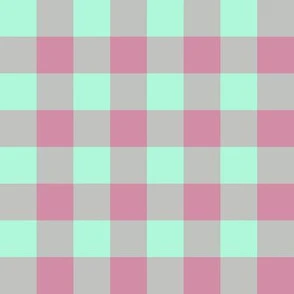 JP28 - Creamed Raspberry Pink and Minty Fabric | Spoonflower