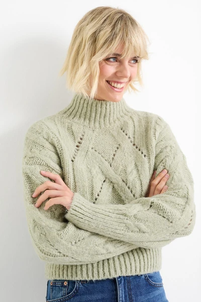 Pullover - motif tressé