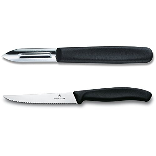 Victorinox Swiss Classic Bloc Porte-Couteaux, 11 Pièces Bloc à Couteaux Équipé, Y Compris Couteau de Cuisine et Éplucheur, Bois