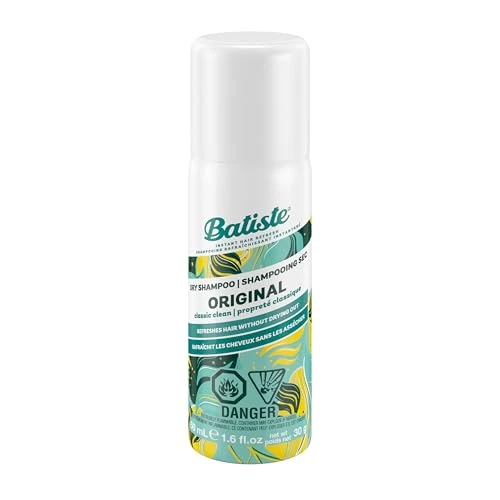 Batiste Shampooing Sec Original - Format Voyage - Rafraîchit durablement les cheveux et apporte du volume- Parfum Citronné – 50ml