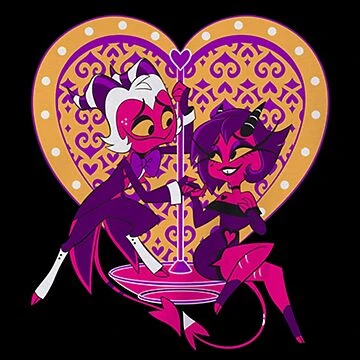 Moxxie et Millie Valentines - Helluva Boss | Sticker