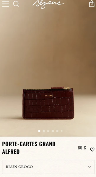 Porte-cartes Grand Alfred - brun croco