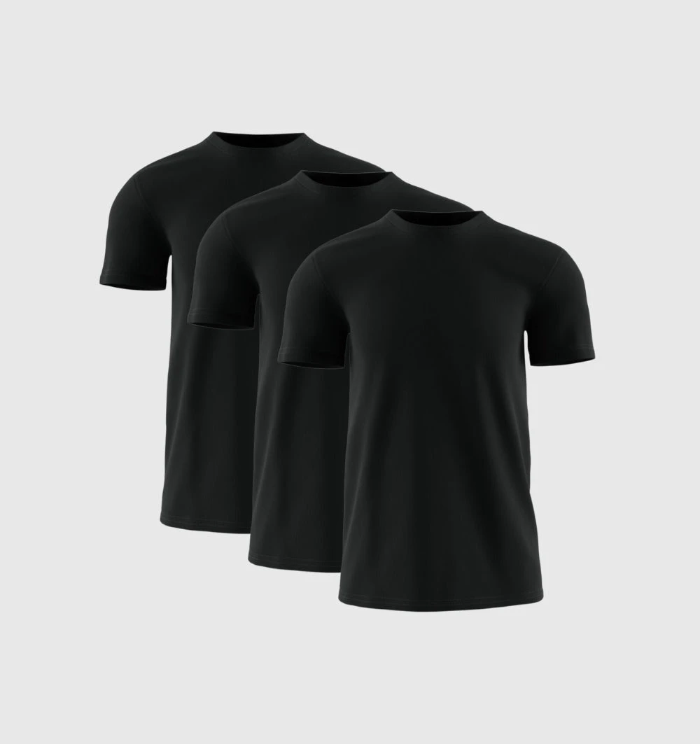 T-shirts Fincut - Pack de 3 - Noir 3XL