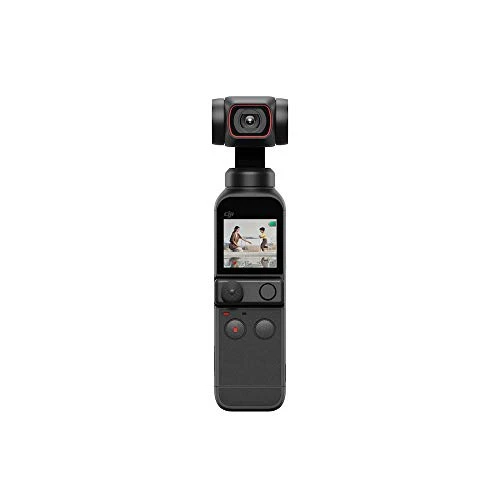 DJI Pocket 2 - Caméra 4K à Stabilisation 3 Axes, Vlog, Vidéo Ultra HD, Photo Haute Résolution 64 MP, 1/1.7” CMOS, HDR, Réduction du Bruit, Timelapse, Slow Motion, 8x Zoom, Livestreaming , Noir