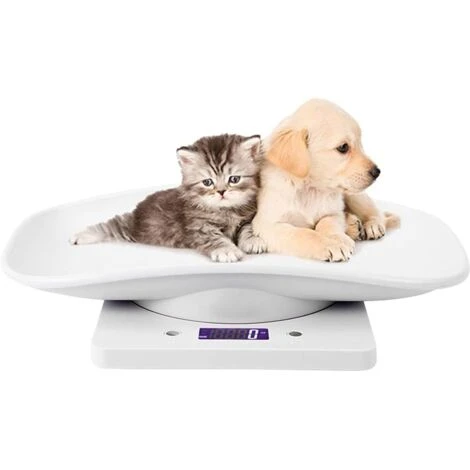 Ersandy – Balance électronique pour animaux de compagnie – 10kg/1g – Écran LCD haute précision – Dimensions 29x20,6x5,8 cm – Outil pesage compact