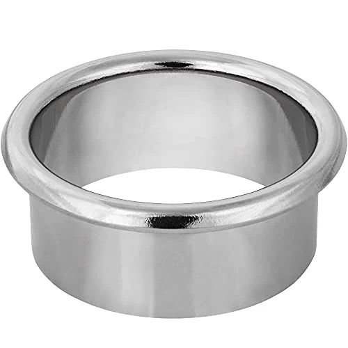 Gedotec Passe Cable Bureau Métal -VOID-Guide Circulaire Nickelé pour Câbles et Fils - Passe-Câbles Organiseur de Bureau, Table, Meuble d'Ordinateur, Plan de Travail - Ø Perçage 80 mm - 1 Pièce