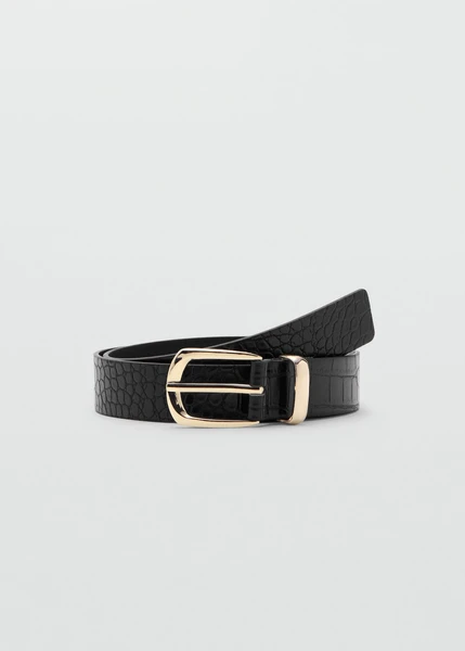Ceinture simili-cuir effet croco