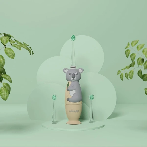 Brosse à Dents Électrique Neobaby & 3 Têtes - Vert d'Eau