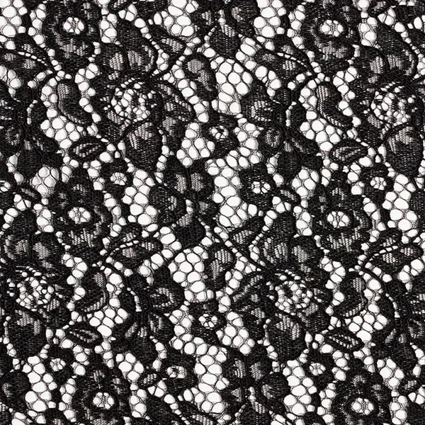 Dentelle bordée de fleurs – noir