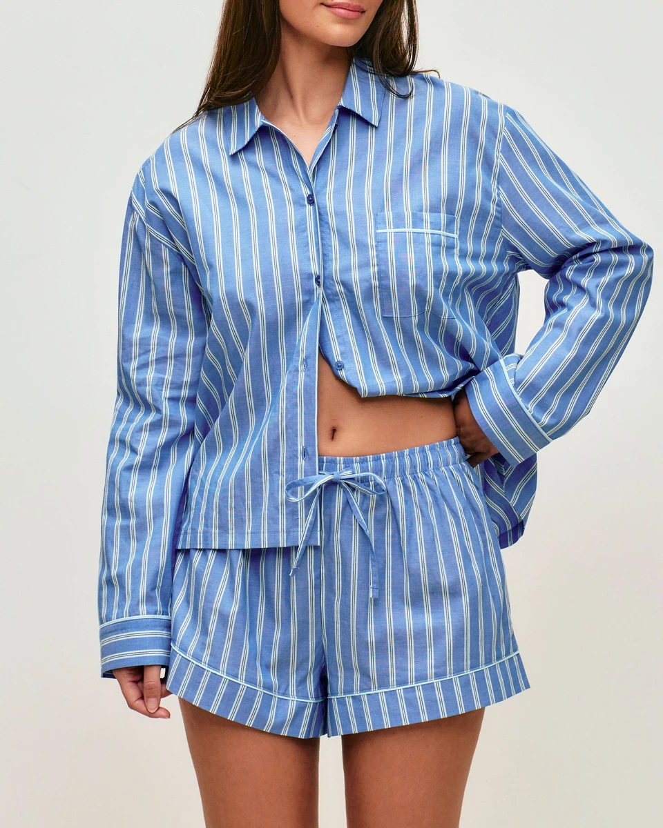 Chemise en coton à rayures