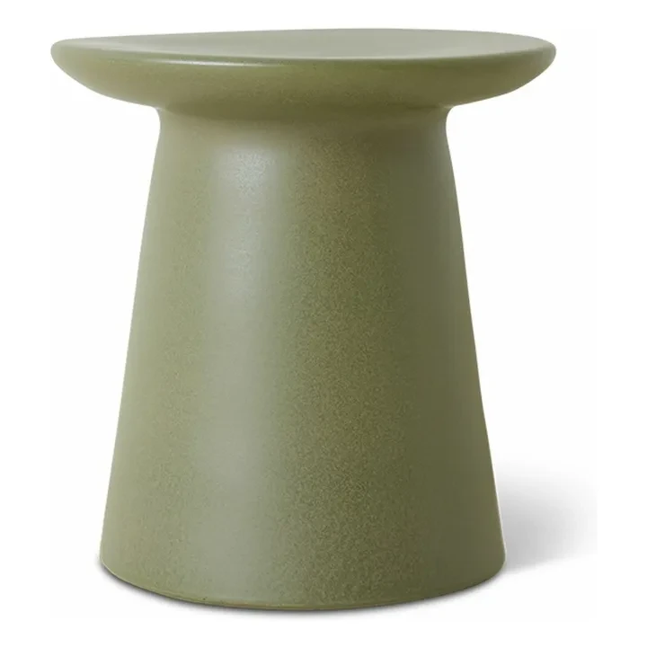 Table d'appoint en faïence | Vert kaki