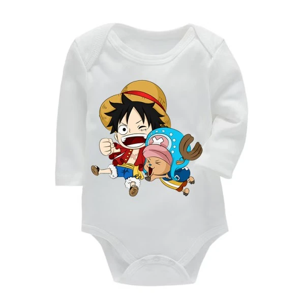 Funny Luffy and Chopper Baby One Piece Outfit Bodysuit