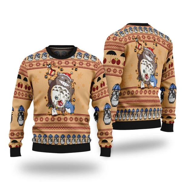 Totoro Ugly Christmas Sweater Mens - Ghibli Merch Store - Official Studio Ghibli Merchandise