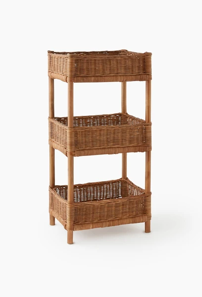 Meuble de rangement, H65x29x36, en rotin