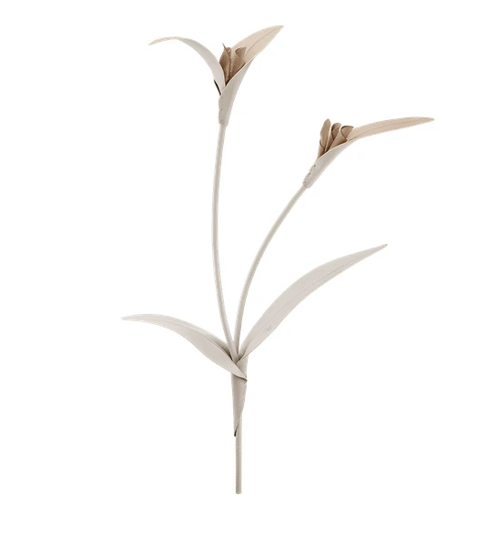 Fleur en cuir