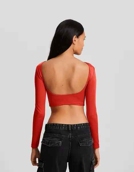 Top manches longues dos nu