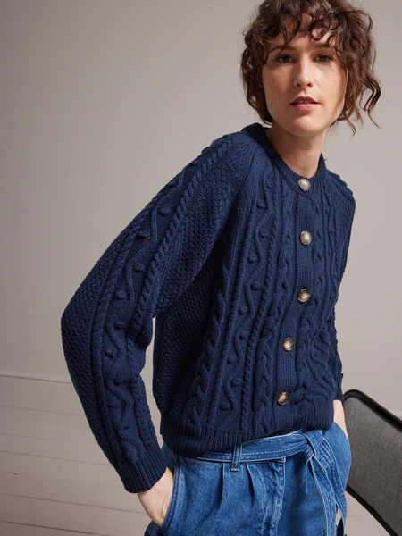 Cardigan boutonné femme - Laine RWS*