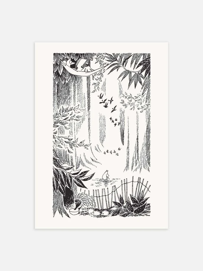 Poster Moomin In A Meadow | Affiche déco | Postery