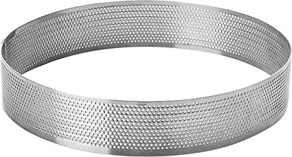 6 Cercles à Tarte En Acier Inoxydable 8 Cm X 2 Cm - Perforés, Pour Mousses, Cheesecakes, Tartelettes - Four Et Lave-vaisselle Safe