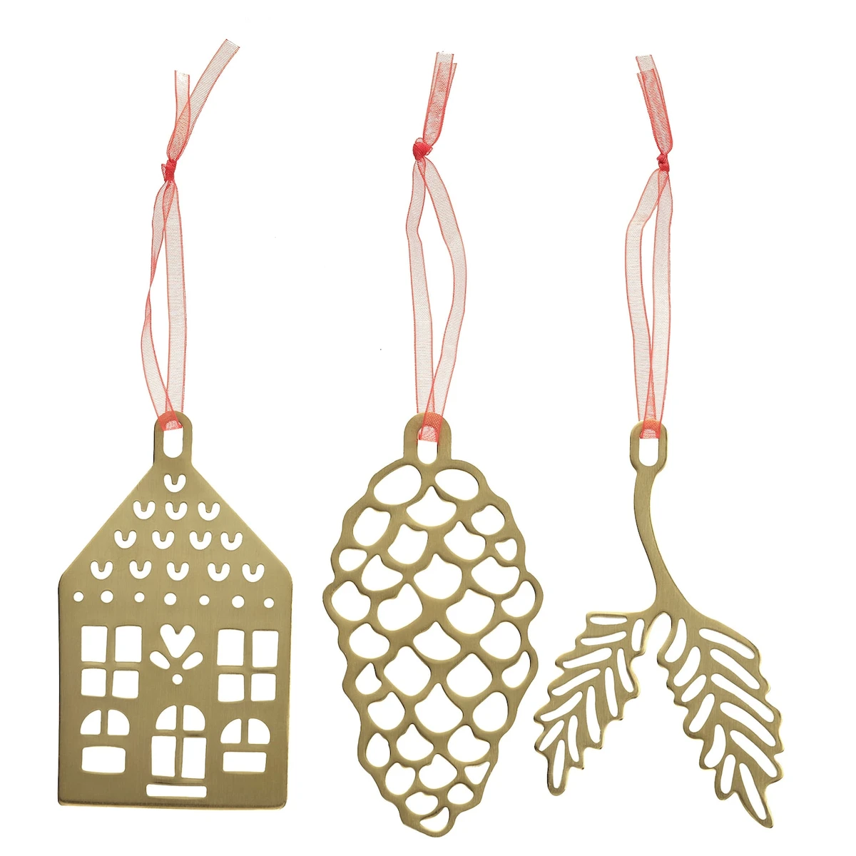 VINTERFINT Décoration sapin, lot de 3 - couleur or