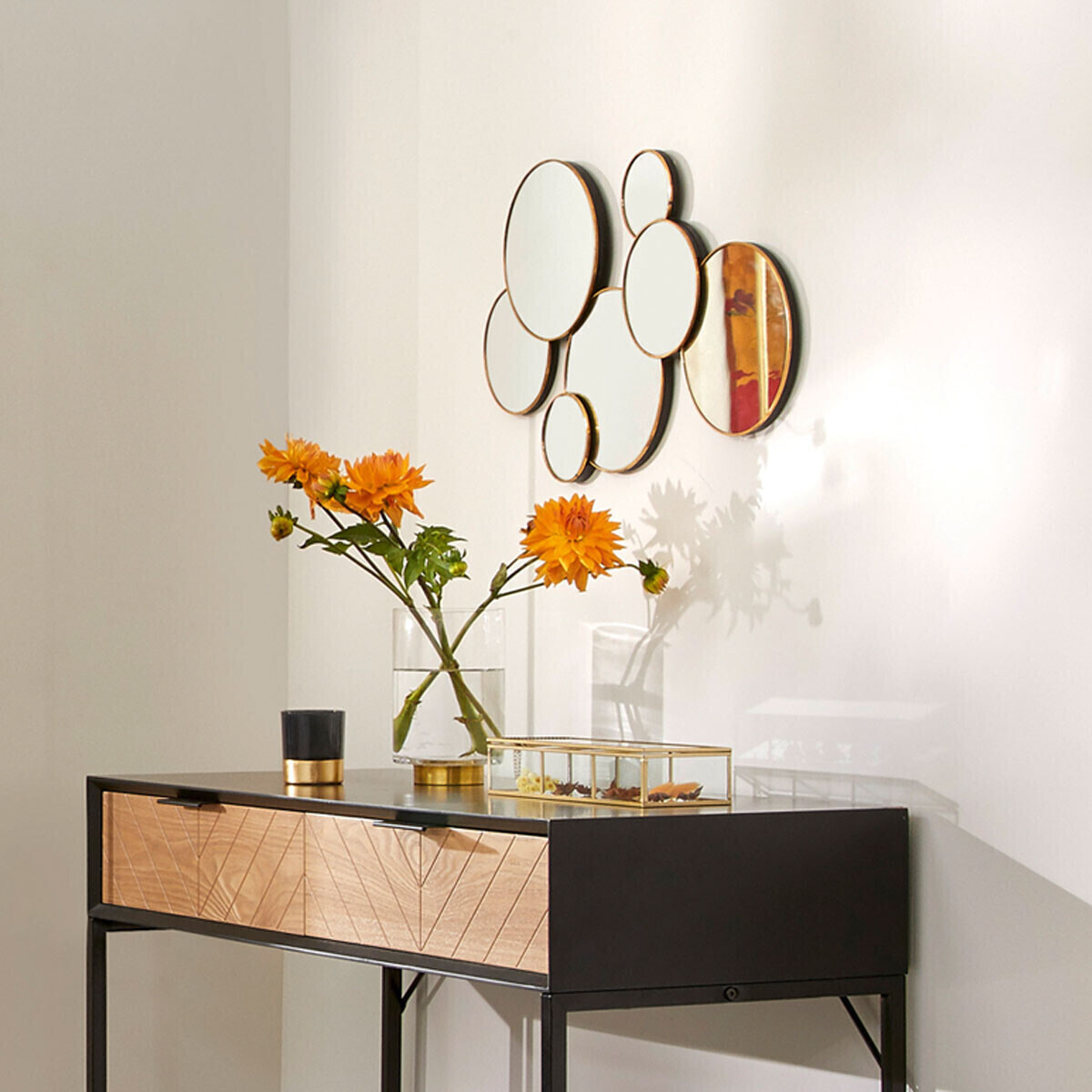 Miroir 'Lila' formes rondes 61x37 cm