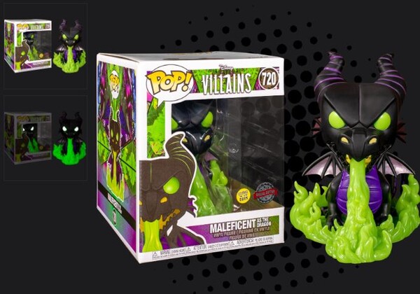 Funko Pop Maleficent Sleeping Beauty - Maleficent Dragon Glow in the Dark 6” Super Sized Pop! Vinyl Figure (RS)