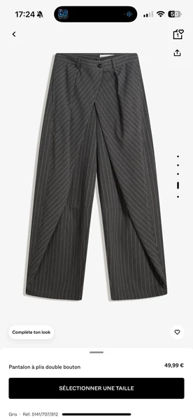 Pantalon à plis double 