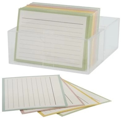 100 flashcards A7 dans une boîte