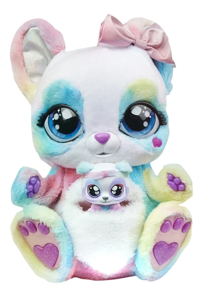 Peluche interactive Peek-A-Roo Rainbow Panda-Roo et bébé