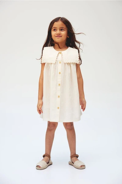 Robe en coton avec col