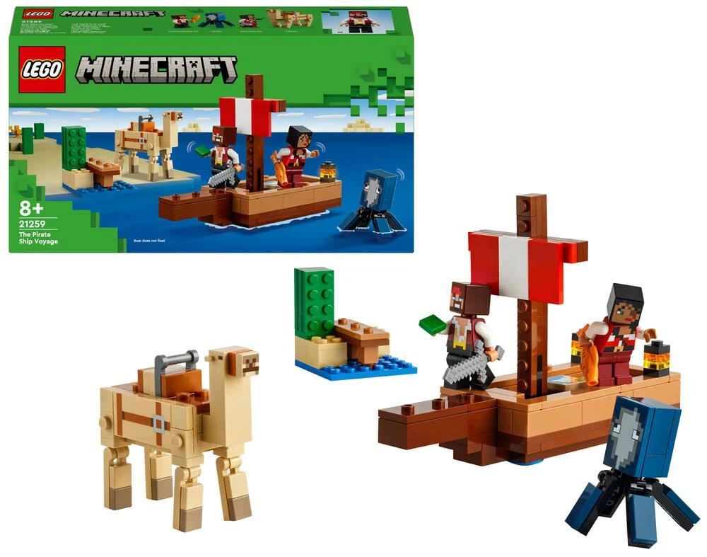 LEGO® MINECRAFT™21259 - LE VOYAGE DU BATEAU PIRATE