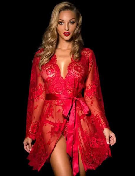Robe en Dentelle Red Love