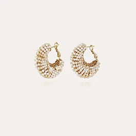 Boucles d'oreilles Izzia petit modèle dorées Métal doré à l'or fin  - Bijoux Créations femme - Création Gas Bijoux