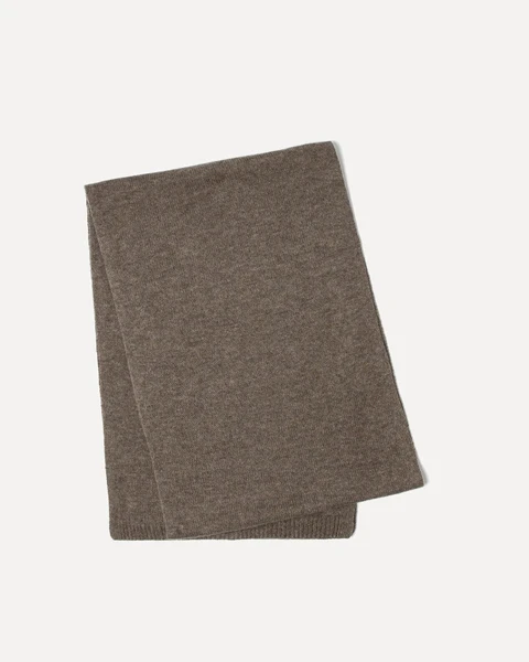 Écharpe Cachemire Déjaugée Mixte Kaki Chiné | Kujten Cachemire