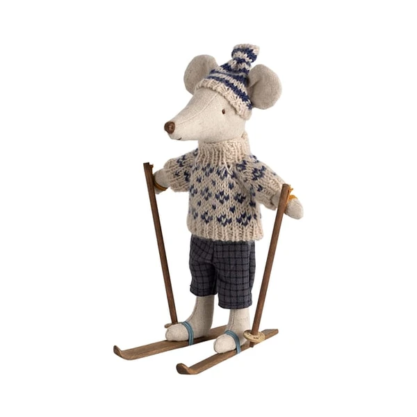 Winter mouse with ski set
