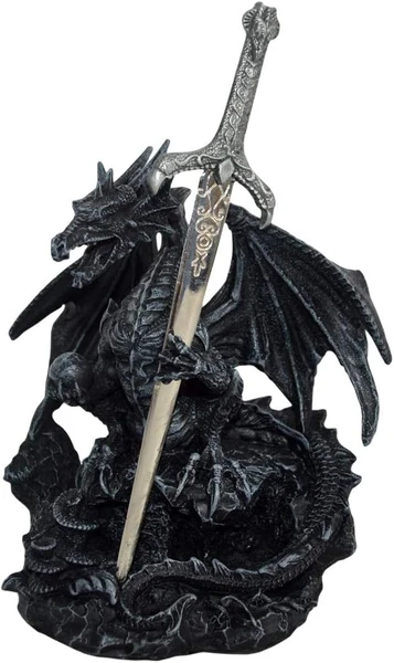 Nemesis Now Oath of The Dragon Unisexe Statuette Noir Polyrésine