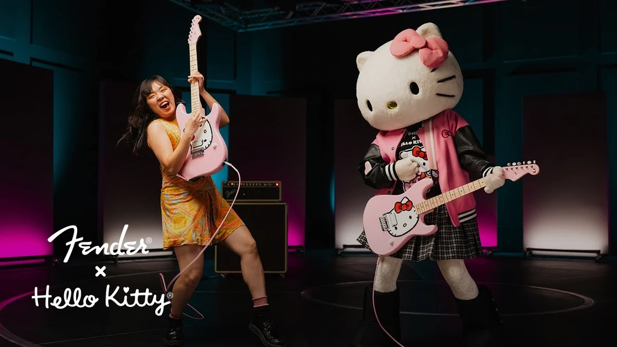 Fender® x Hello Kitty® pédale Fuzz blanche
