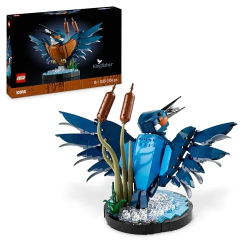 Lego Icons Le Martin-pêcheur - Maquette pour Adulte Amoureux des Oiseaux - Décoration pour la Maison ou Le Bureau - Activité Manuelle - Idée de Cadeau pour Femme ou Homme 10331