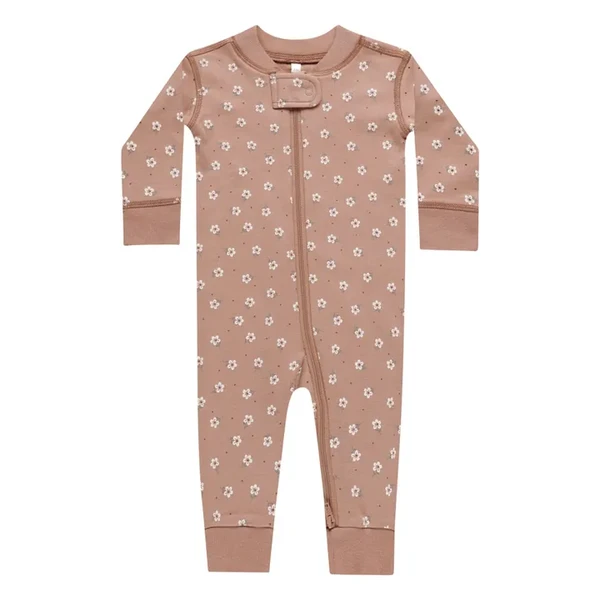 Pyjama Sans Pieds Fleuri | Rose